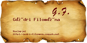Gödri Filoména névjegykártya